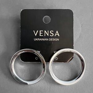 Large Sterling Silver Circle Earrings